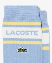 Lacoste Men's Everyday Mid-Calf Ribbed Crew Socks, 3-Pack