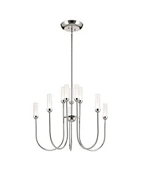 Kichler Moraine 30 Inch Led 10 Light 2-Tier Chandelier in Polished Nickel