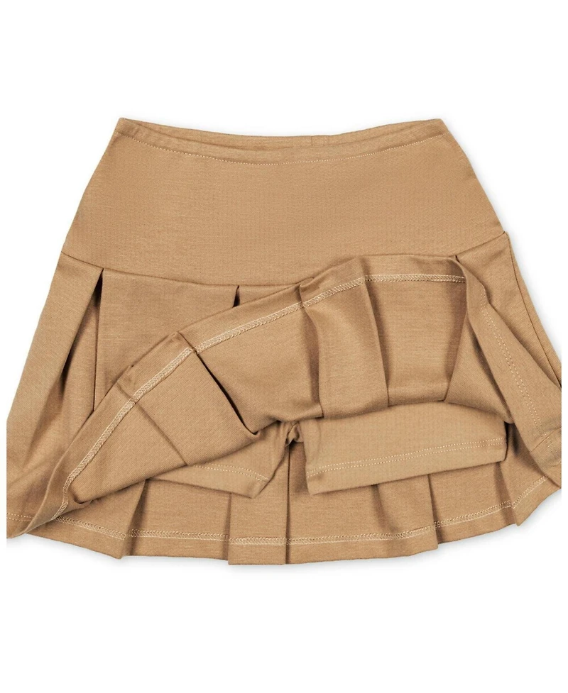 Hope & Henry Girls' 4-16 Pleated Ponte Skirt
