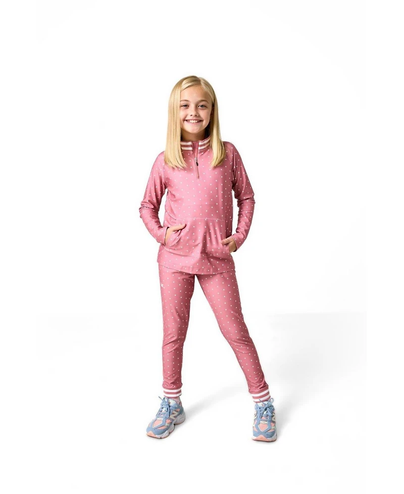 Courtside Kids Girls' 6-16 Retro Half Zip