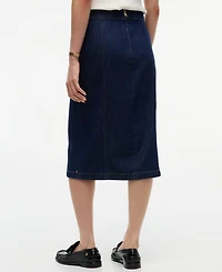 Tommy Hilfiger Women's Claire High-Waisted Midi Denim Skirt