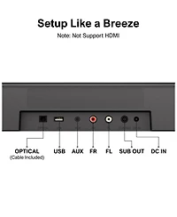 Ultimea Aura A40 7.1ch Virtual Surround Sound Bar with 4 Surround Speakers, 330W, 4" Subwoofer, App Control, Opt/Aux/Bluetooth