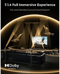 Ultimea Skywave Series 7.1.4ch Professional Wireless Surround Sound System for Tv, 980W Dolby Atmos Sound Bar with 10" Wireless Subwoofer