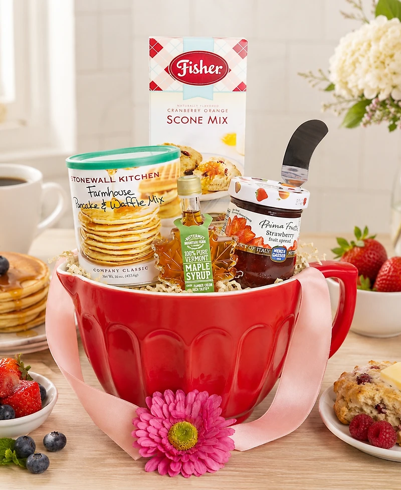 Beyond the Bow Gifts Homemade Breakfast Mixing Bowl Gift Basket, 6-Pieces