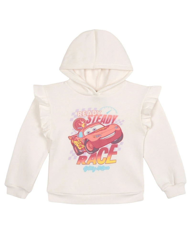 Cars Girls' 4-16 Graphic Hooded Checkerboard Hoodie and Leggings, 2-Piece Set