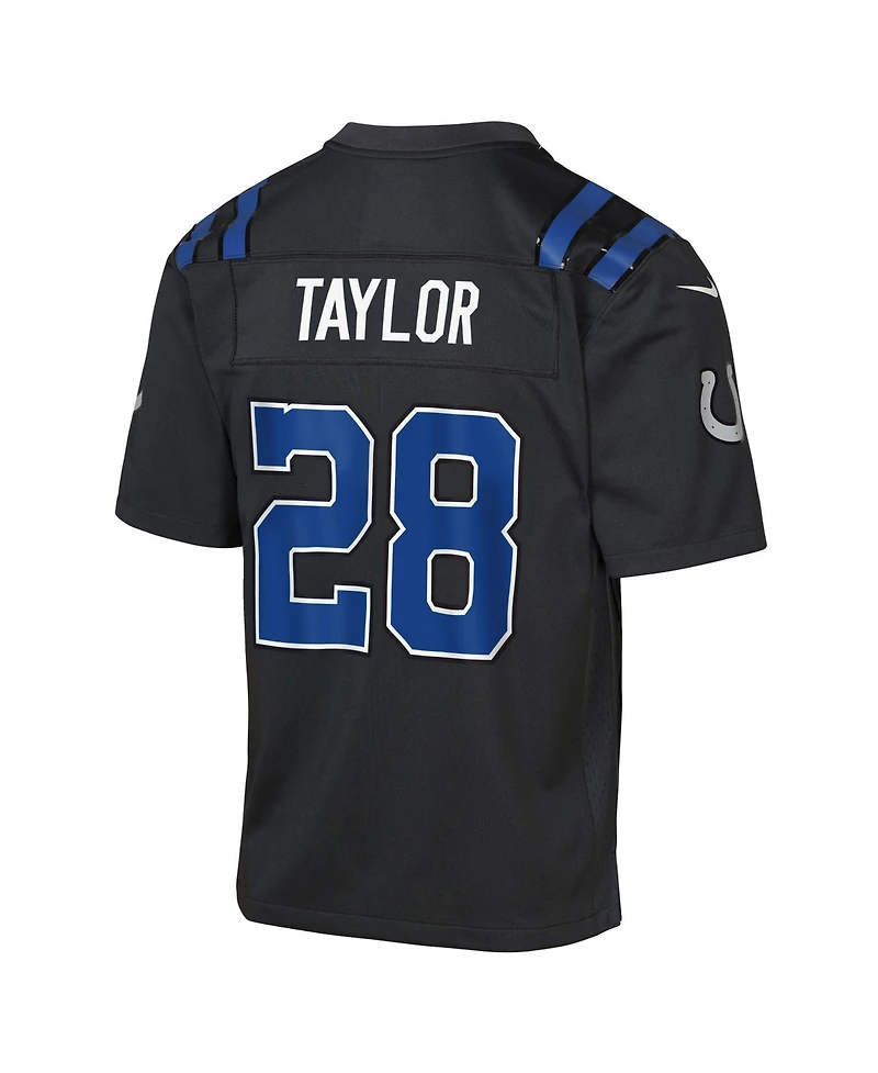 Nike Big Boys and Girls Jonathan Taylor Anthracite Indianapolis Colts 2026 Rivalries Collection Game Jersey