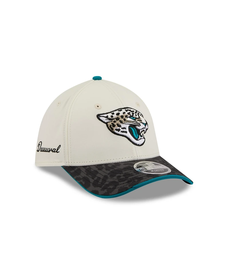 New Era Men's Cream/Black Jacksonville Jaguars 2026 Rivalries Collection 39THIRTY Flex Hat
