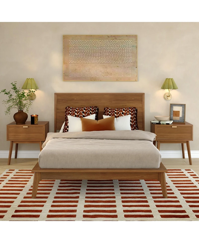 Plank+Beam Linea Tambour Full Bed, Pecan