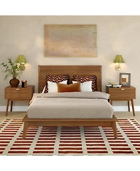 Plank+Beam Linea Tambour Full Bed, Pecan