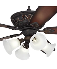 Casa Vieja 60" Montego Traditional Indoor Ceiling Fan 5 Blade Marbleized Glass Led Light