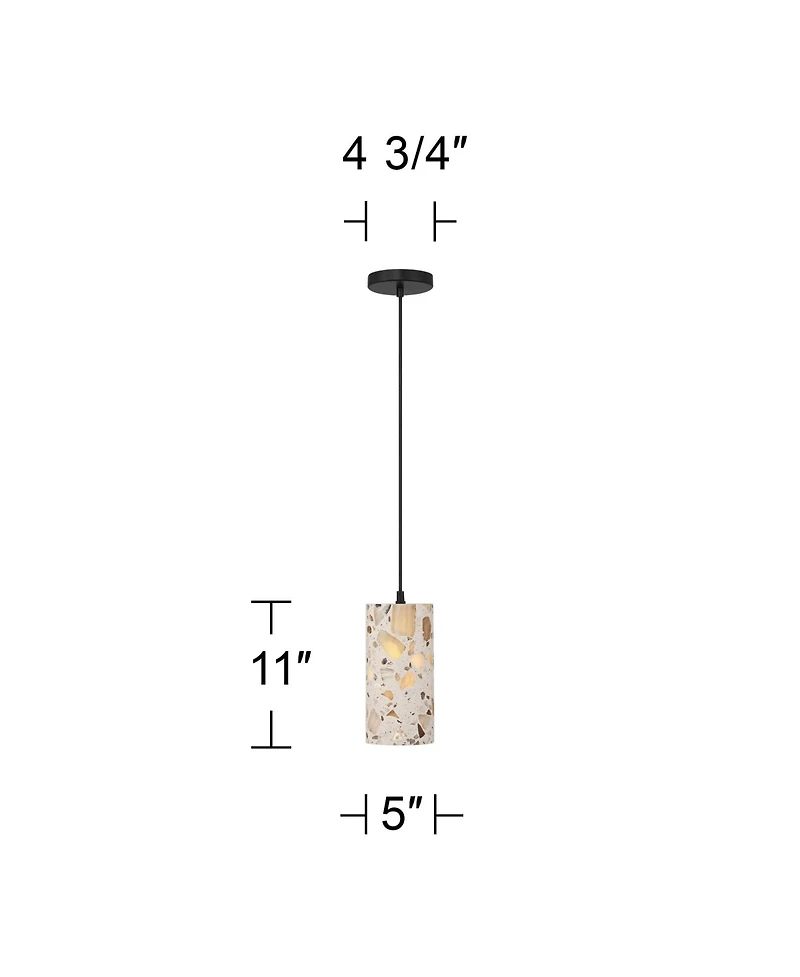 Possini Euro Design Possini Euro Petroglyph 5" Wide Stone Mini-Pendant Light