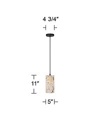 Possini Euro Design Possini Euro Petroglyph 5" Wide Stone Mini-Pendant Light