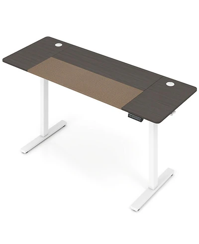Sugift 63 x 24 inch Height Adjustable Sit Stand Computer Desk with 3 Memory Presets