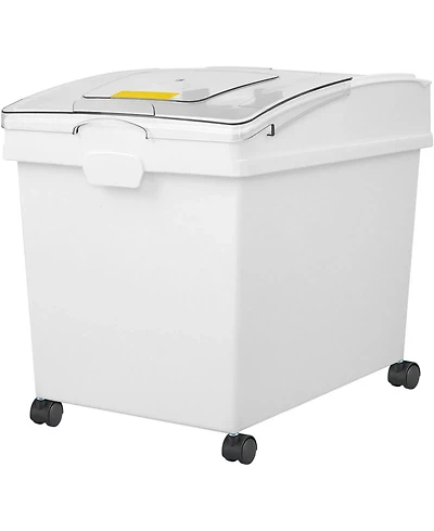 Viyet 3 Pack 10.5 Gallon Food Storage Containers with Wheels and Scoops