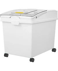 Viyet 3 Pack 10.5 Gallon Food Storage Containers with Wheels and Scoops
