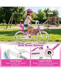 Hongge 20-Inch Kids Bike with Dual Brakes and Adjustable Seat, Ages 8+