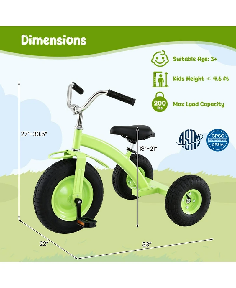 Hongge 15 in Adjustable Handlebar and Seat Bike, 200 lb Capacity, Ages 3+