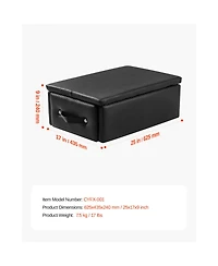Hongge Pilates Reformer Sitting Box 25 x 17 x 9 in Multi-Layer Wood with Pu Leather Supporting 350 lbs