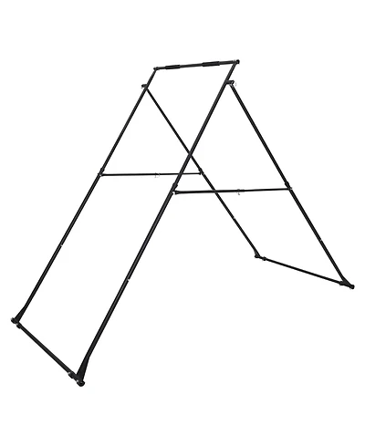 Hongge Foldable Aerial Yoga Stand Frame 440.9 lbs Load with 4-Level Horizontal and 6-Level Vertical Adjustment