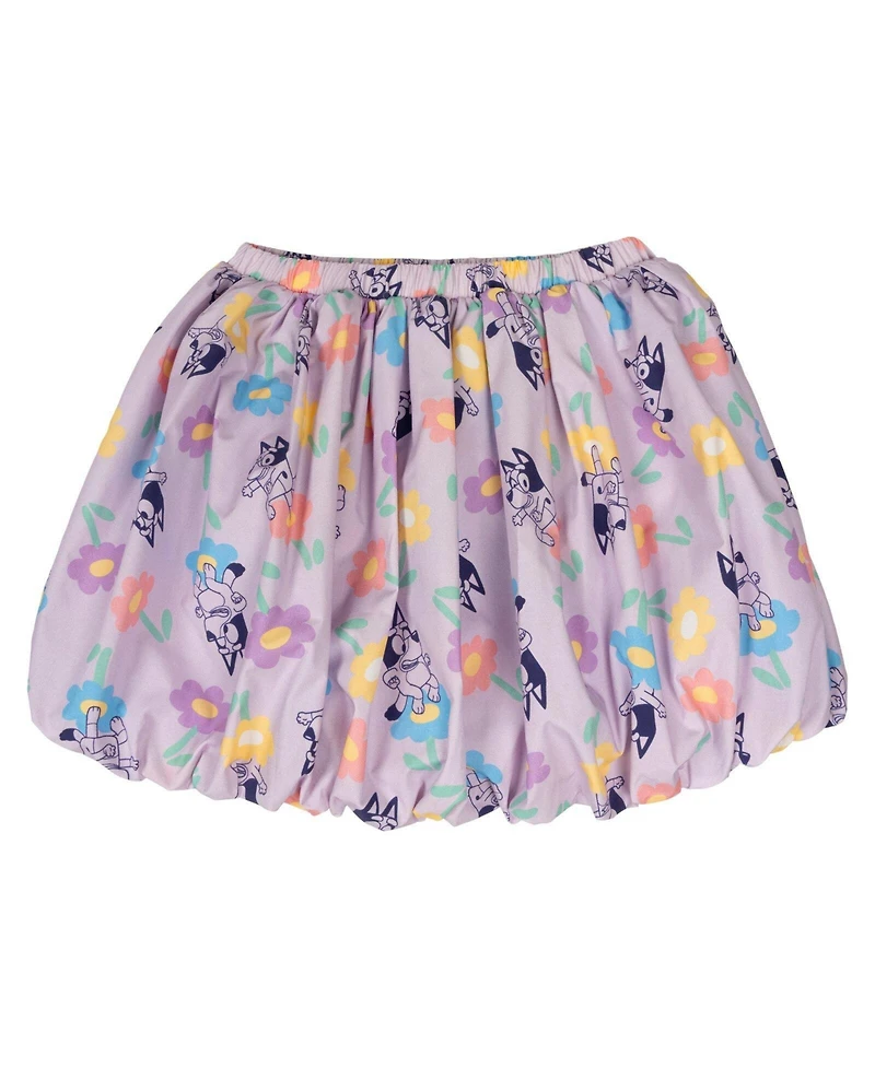 Bluey Girls' 4-16 Square-Neck Ruffled Tank Top and Skort, 2-Piece Set