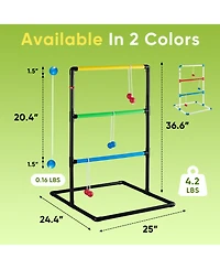 Zeny Ladder Ball and Golf Toss Set, includes 6 Balls, Scoreboard Carry Bag