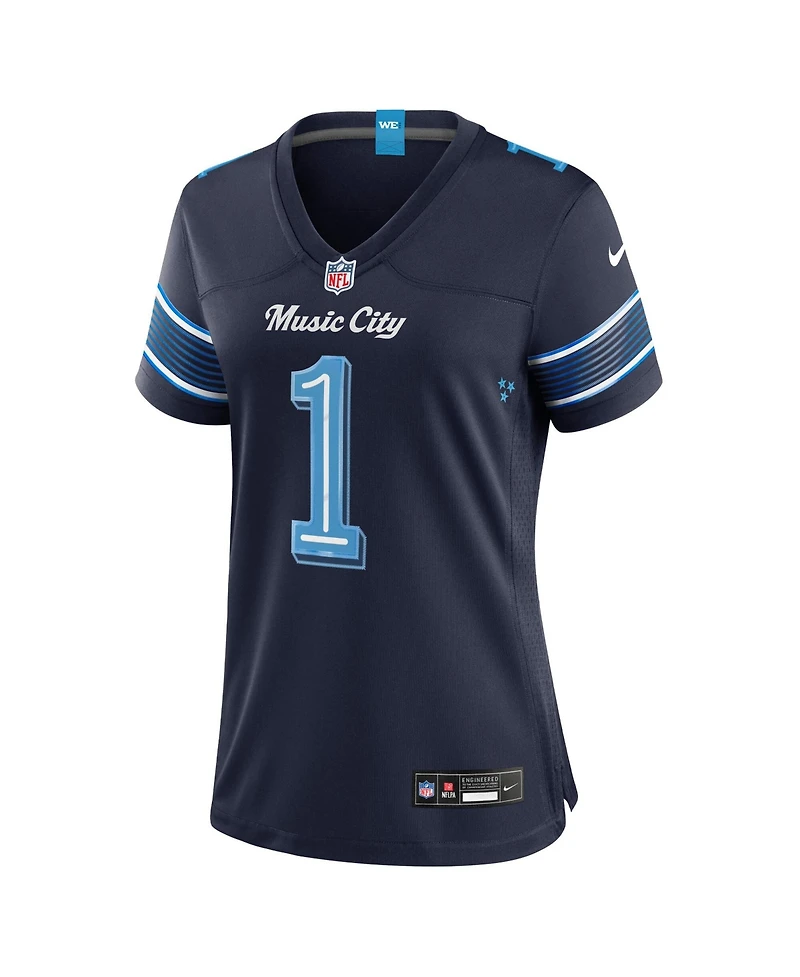 Nike Women's Cameron Ward Navy Tennessee Titans 2026 Rivalries Collection Game Jersey