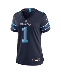 Nike Women's Cameron Ward Navy Tennessee Titans 2026 Rivalries Collection Game Jersey