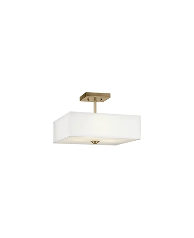Kichler Shailene 14" Wide Natural Brass Square Ceiling Light