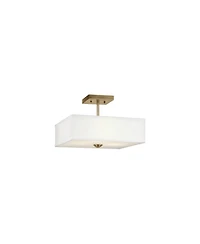 Kichler Shailene 14" Wide Natural Brass Square Ceiling Light