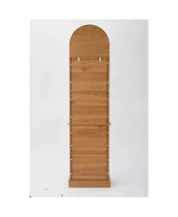 Streamdale Furniture Tall Arched Corner Bookshelf with Shutter Door