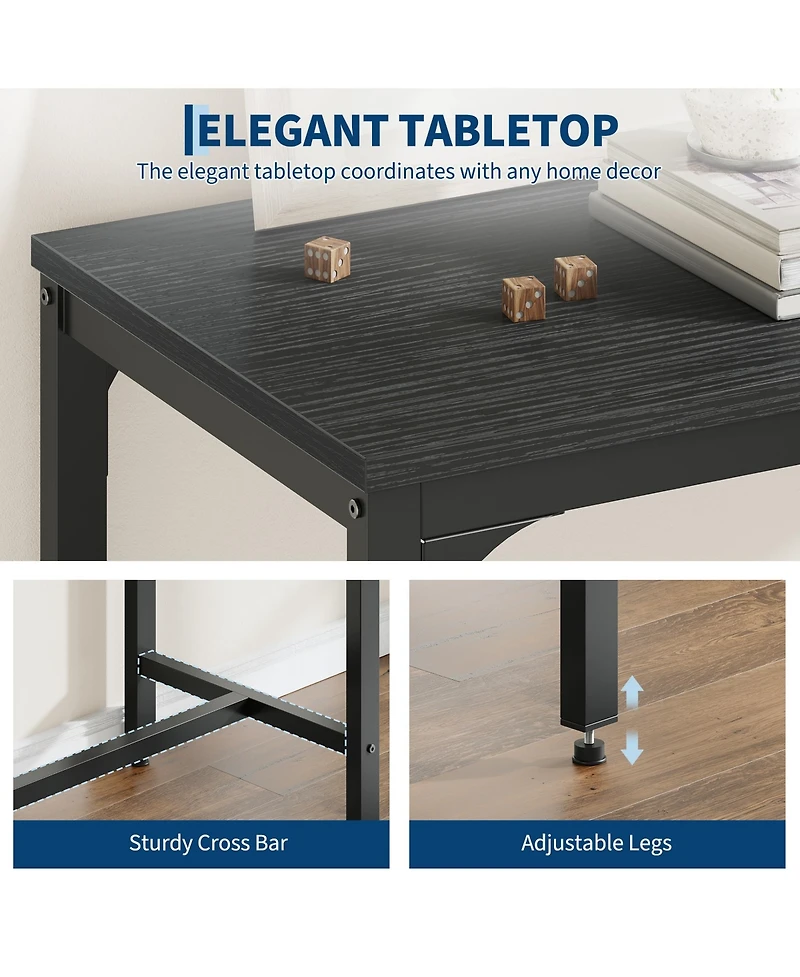 Gaomon Industrial Bar Table, Metal Narrow Kitchen Dining Table for Small Space
