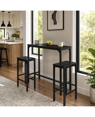 Gaomon Industrial Bar Table, Metal Narrow Kitchen Dining Table for Small Space