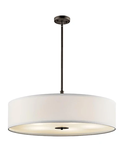 Kichler Courtland 30" Wide Fabric Drum Pendant Light