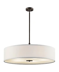 Kichler Courtland 30" Wide Fabric Drum Pendant Light