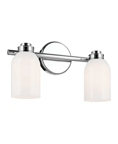 Kichler Shae Chrome Bath 2Lt with Opal Glass