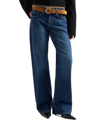 7 For All Mankind Women's Low-Rise Relaxed Straight-Leg Jeans