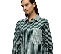 Hudson Jeans Women's Oversized Long-Sleeve Button-Down Shirt