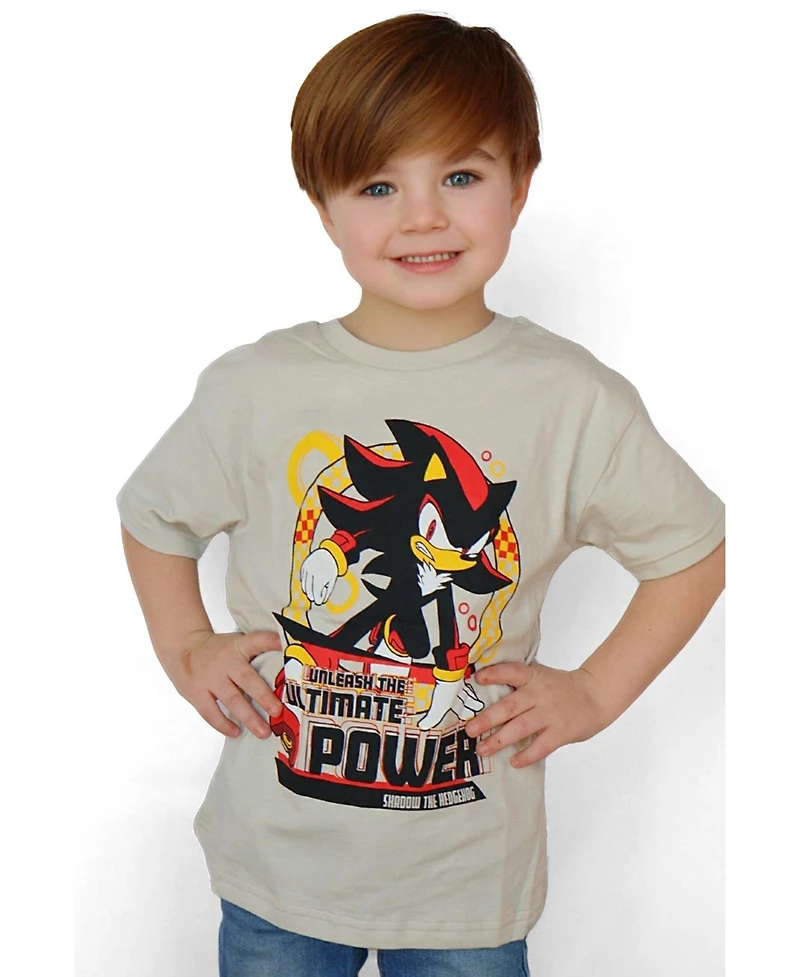 Sonic The Hedgehog Boys' 4-20 Graphic Puff-Print T-Shirt, 3-Pack