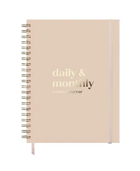 Danrong Undated Daily Monthly Planner Hourly Schedule Time Blocking Hardcover Spiral Notebook