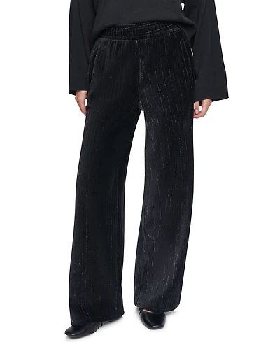 Dkny Women's Wide-Leg Velvet Pull-On Pants