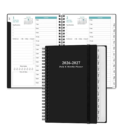 Danrong Daily Monthly Planner One Page Per Day 12 Month Organizer With Tabs Pocket