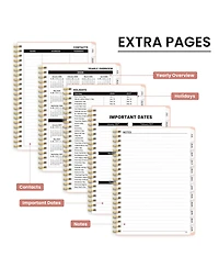 Danrong 3 Pack Academic Planner Monthly Weekly Hardcover Planning Book