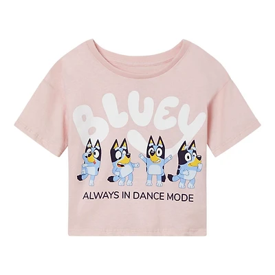 Bluey Girls' 4-16 Cropped Crewneck T-Shirt