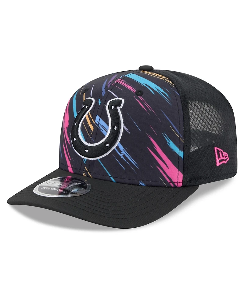 New Era Men's Black Indianapolis Colts 2026 Nfl Cruical Catch 9SEVENTY Adjustable Trucker Hat