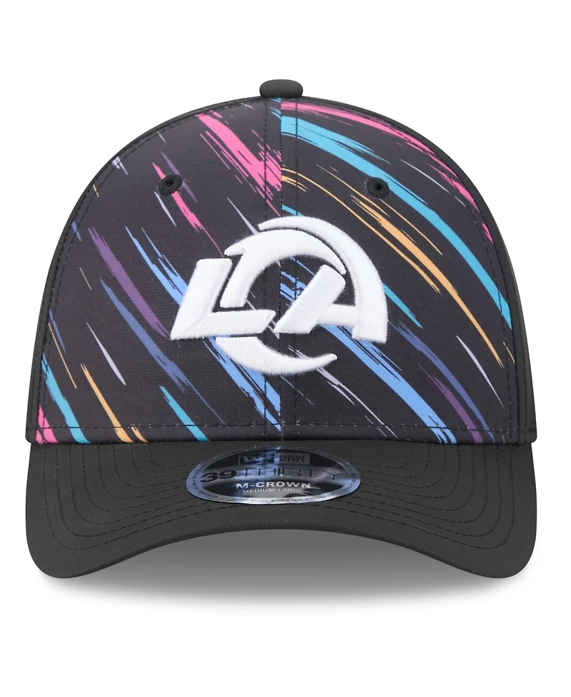 New Era Men's Black Los Angeles Rams 2026 Nfl Cruical Catch 39THIRTY M-Crown Stretch Hat