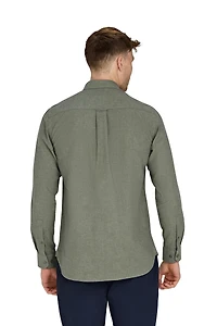 Raging Bull Men's Classic Long-Sleeve Linen-Blend Shirt