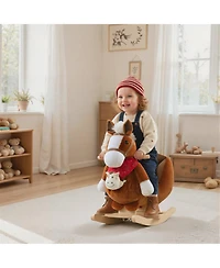 Glintex 12V Electric Ride-On Rocking Horse with Sounds, Ages 1.5-3