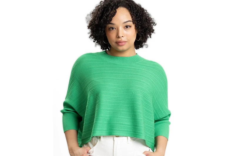 Caldwell Collection Women's Brooklyn Lightweight Textured Cropped Sweater