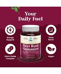 Nature's Craft Beet Root Gummies with Grapeseed, Pomegranate and Vitamin B12 | 60 Count