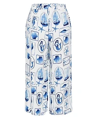 City Chic Plus Liana Amalfi Print High-Rise Wide-Leg Pants